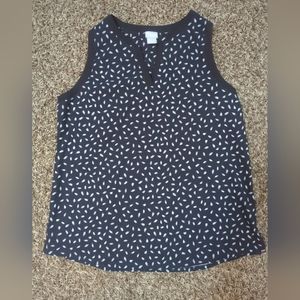 CHICOS Zenergy Tank sz 1  Black/ white  Sleeveless. Dress tank.